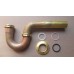 Plumbing Tubular P Trap Brass Tube 1-1/2  x 1-1/2 x 17 ga Inch Gao Joint Raw Brass